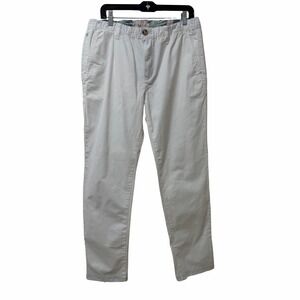Chubbies Mens Vannas  Stretch Twill Original 30" Pants Size L White Preppy FLAW